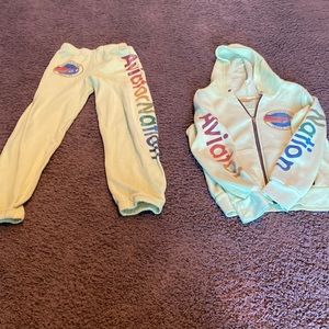 Aviator Nation sweat suit for kids size 10